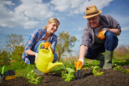 Person using a keyboard and screen reader to navigate a gardening website